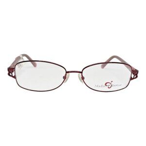 Madison Avenue Womens Shiny Wine Metal Frame Eyeglasses 55-17-135